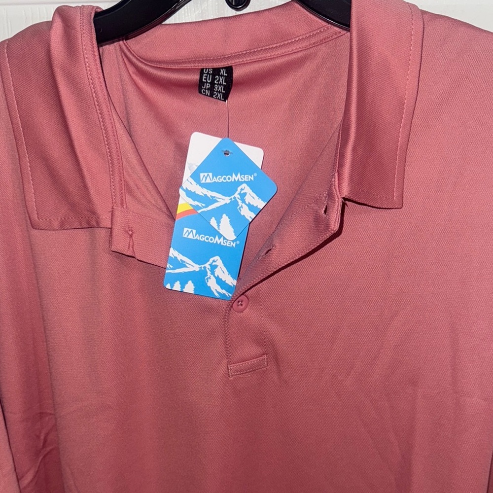 Magcomsen Pink Polo Shirt